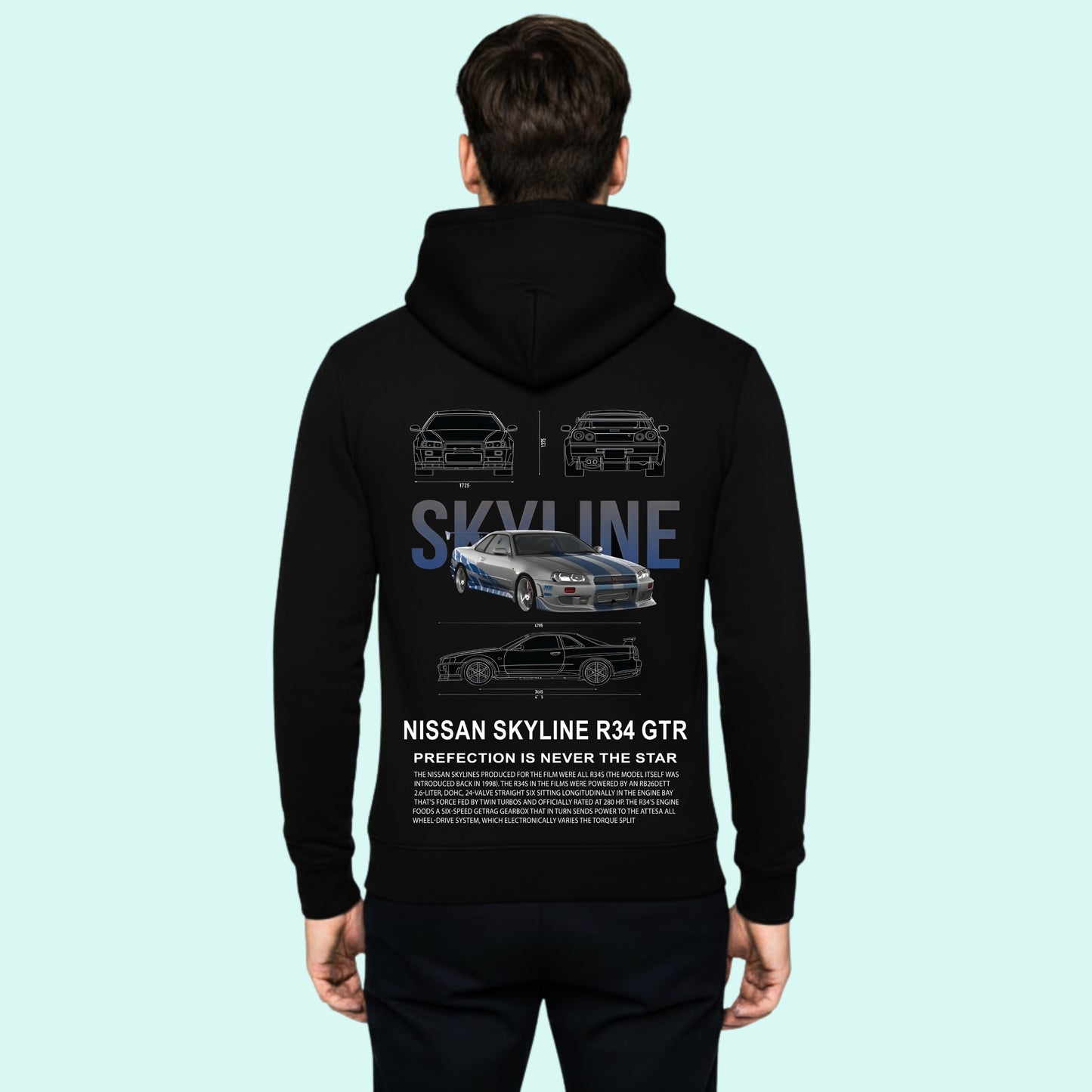 Nissan GT-R R34 Skyline Hoodie
