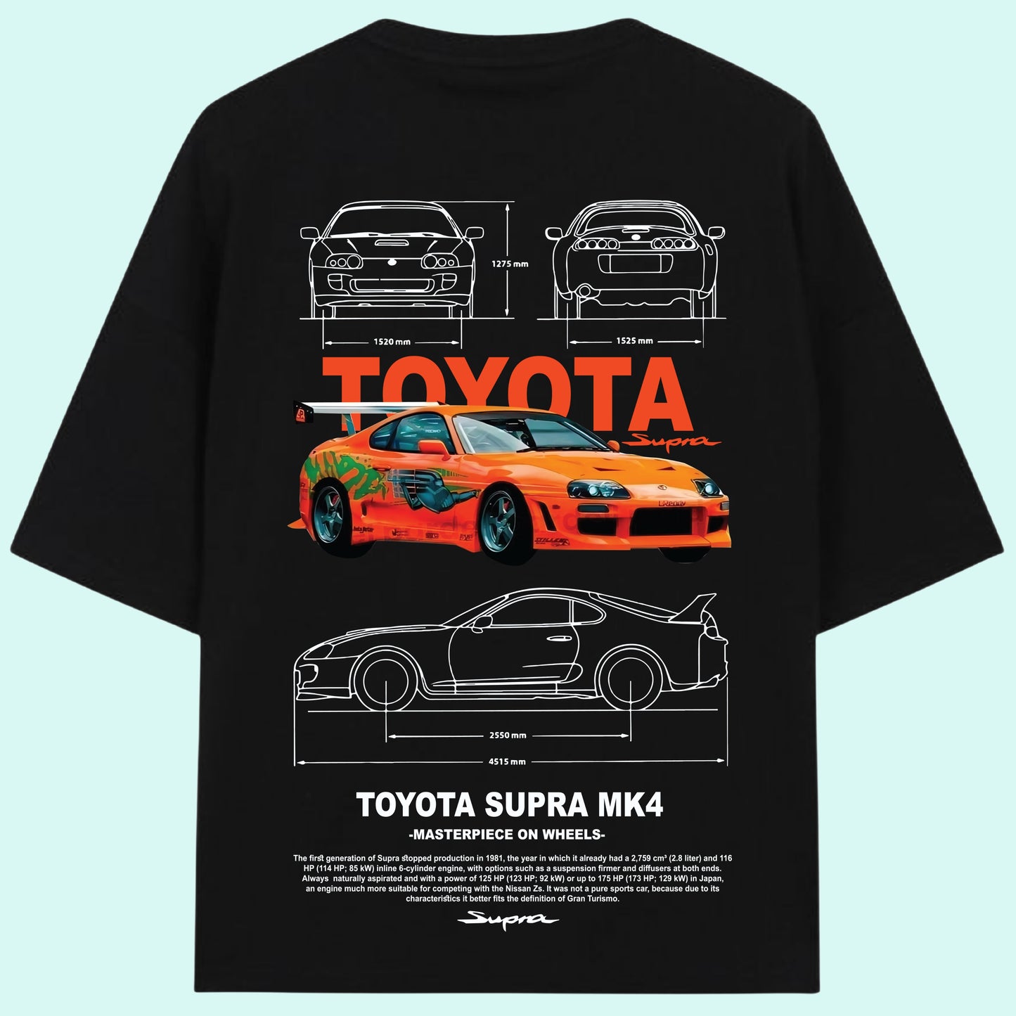 Toyota Supra MK4 Oversized T-Shirt
