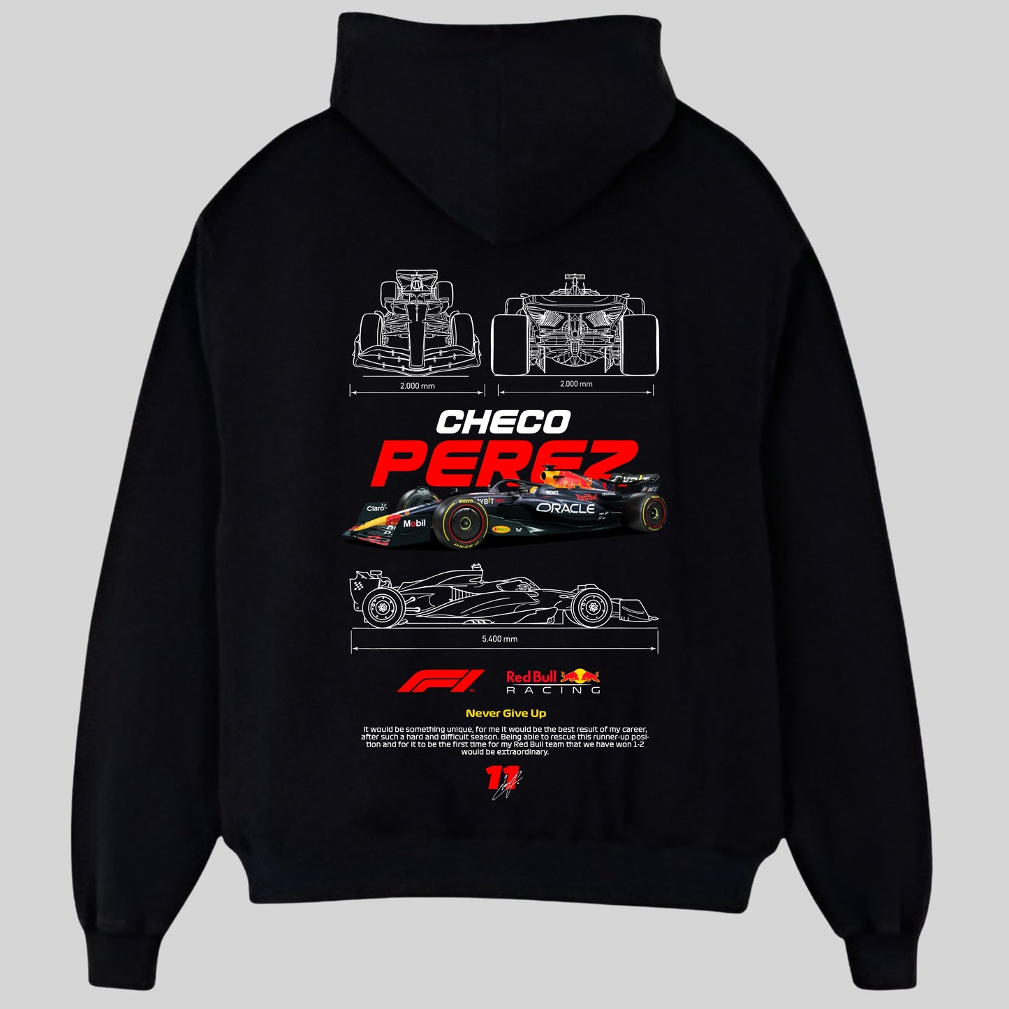 F1 Red Bull Inspired Checo Pérez Hoodie