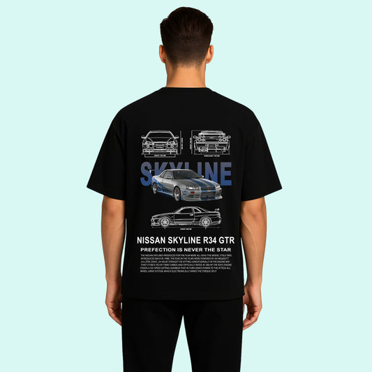 Nissan GT-R R34 Skyline Oversized T-Shirt