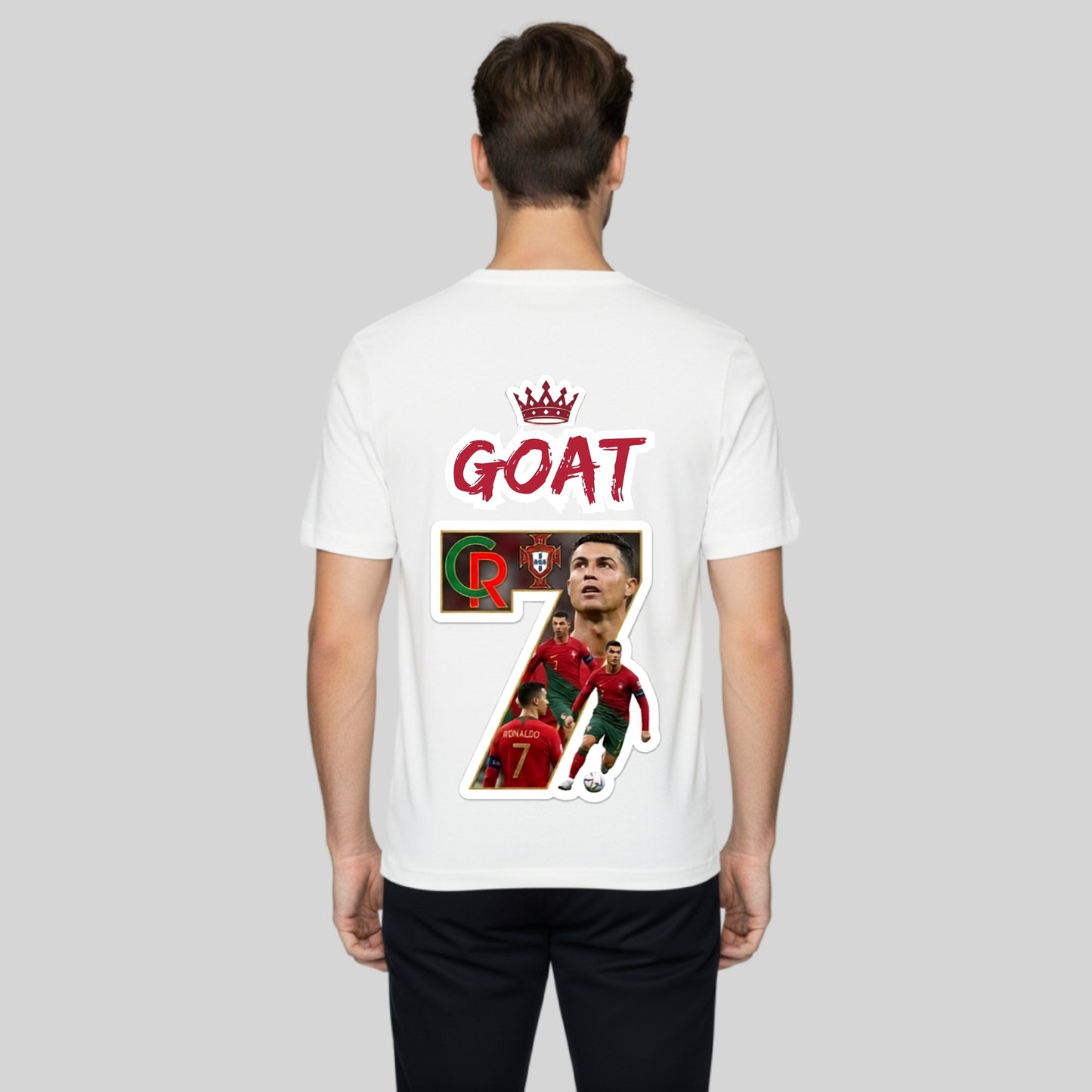 CR7 Ronaldo Design GOAT Inspired T-Shirt