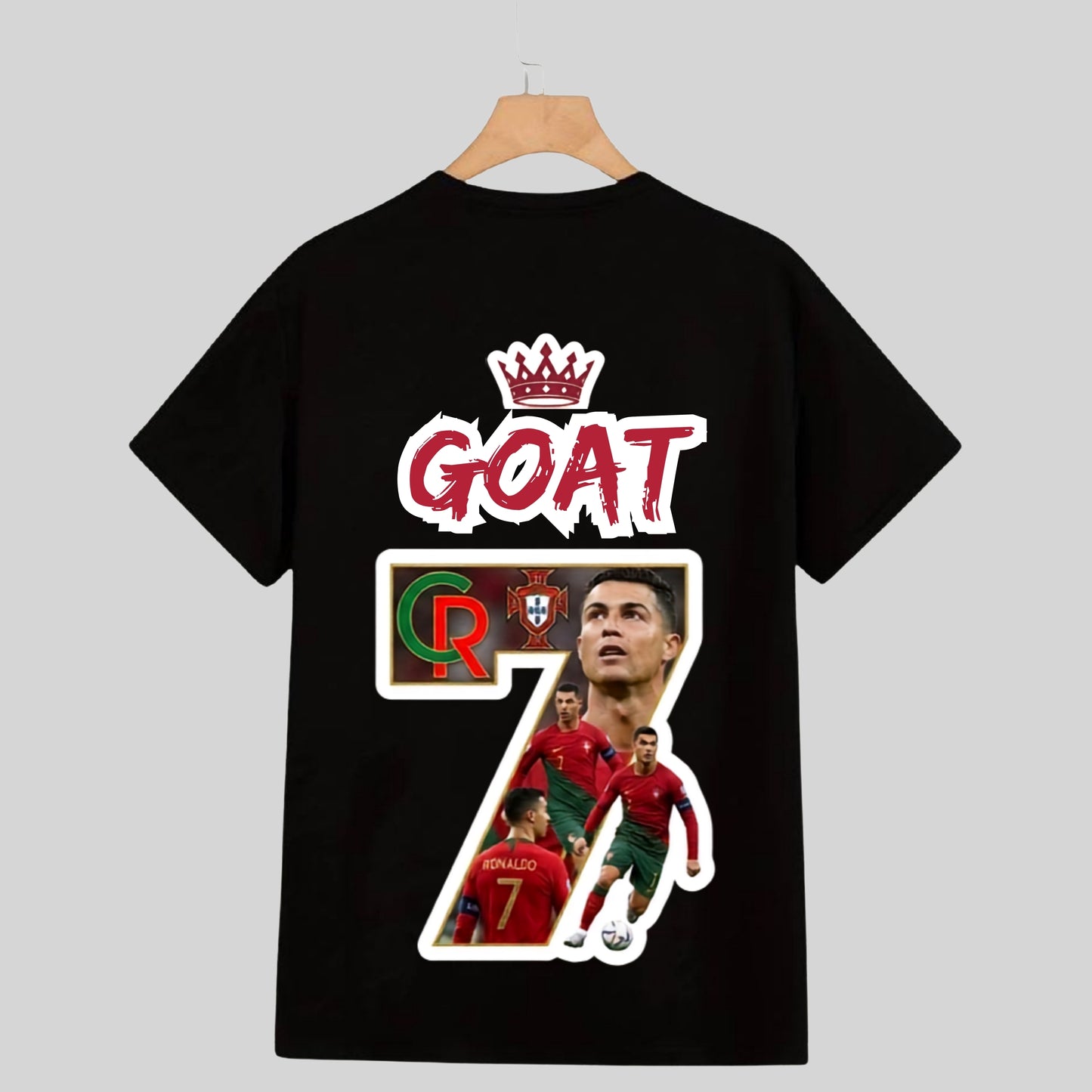 CR7 Ronaldo Design GOAT Inspired T-Shirt