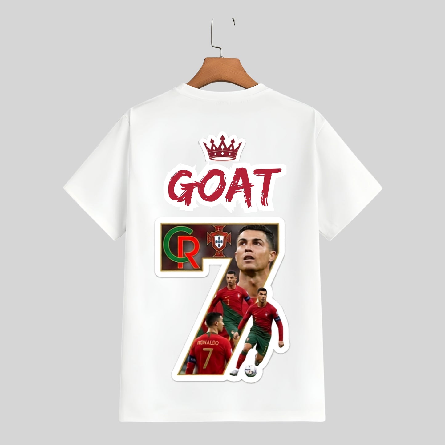 CR7 Ronaldo Design GOAT Inspired T-Shirt