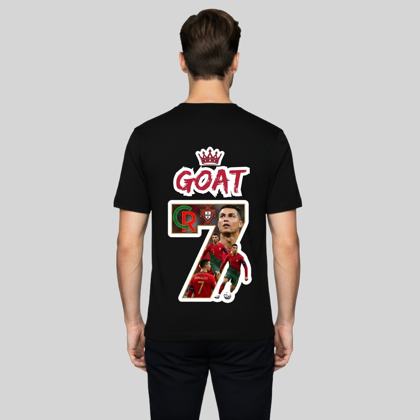 CR7 Ronaldo Design GOAT Inspired T-Shirt