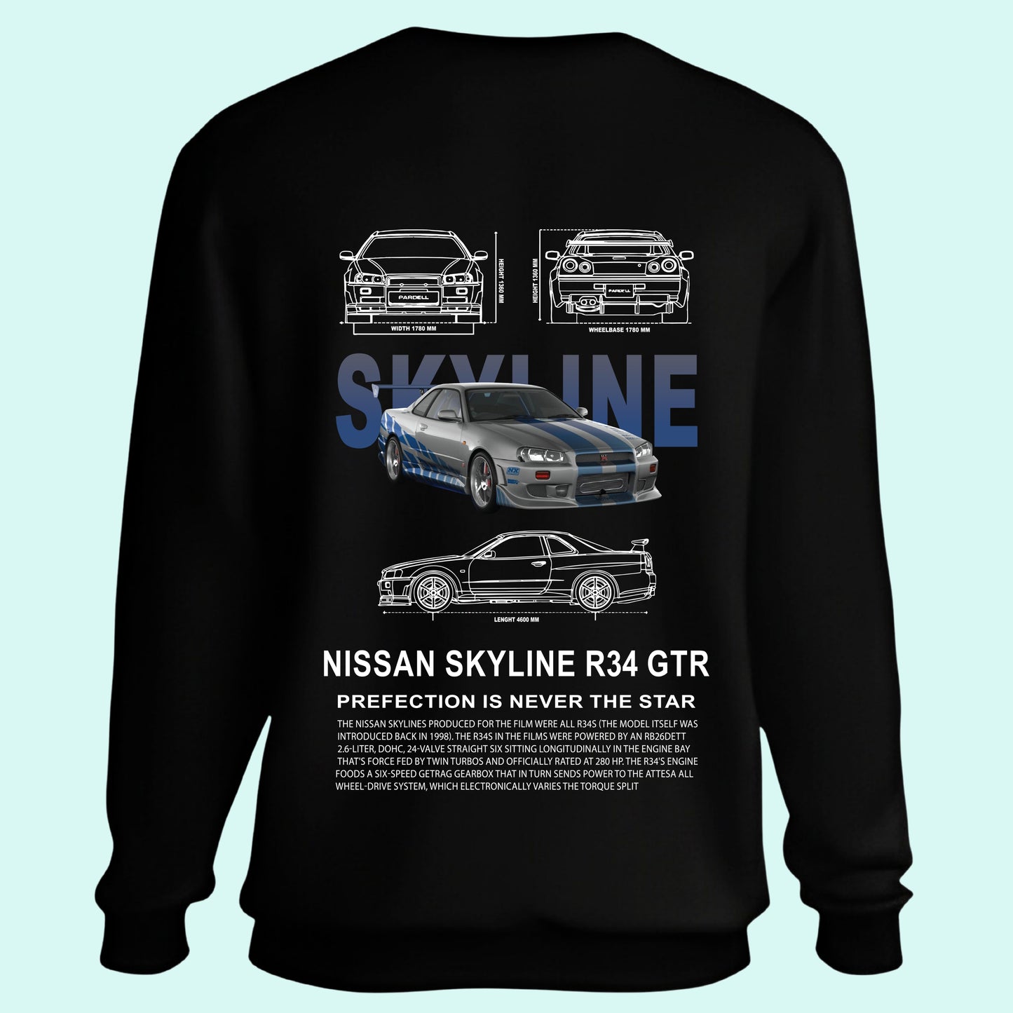 Nissan GT-R R34 Skyline Sweatshirt
