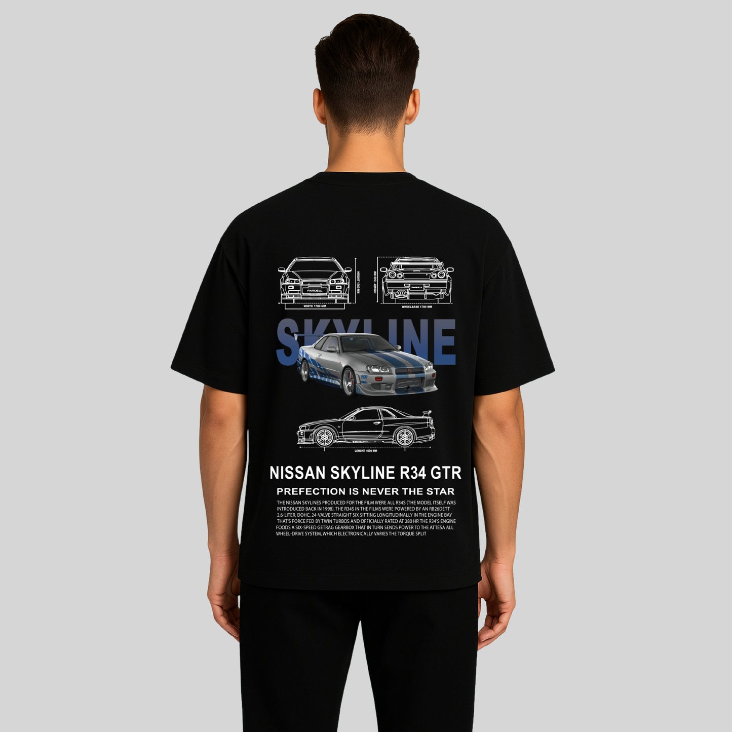 Nissan GT-R R34 Skyline Oversized T-Shirt
