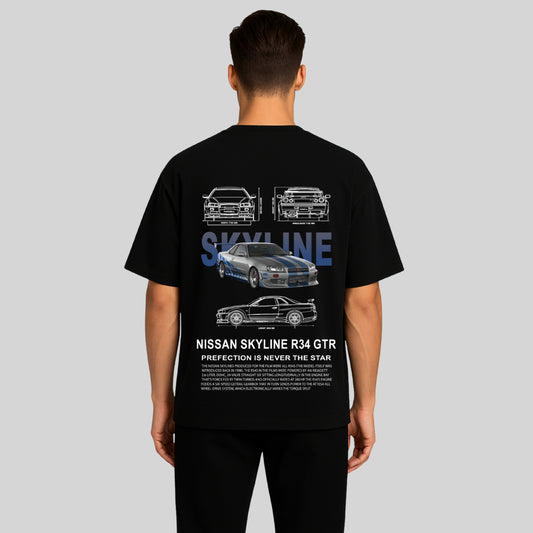 Nissan GT-R R34 Skyline Oversized T-Shirt