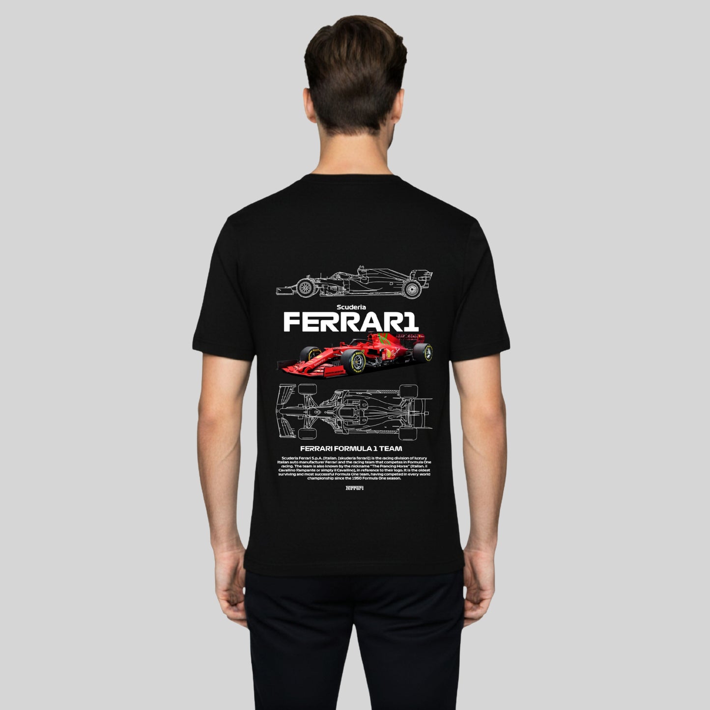 F1 Ferrari Design Scuderia Inspired T-Shirt