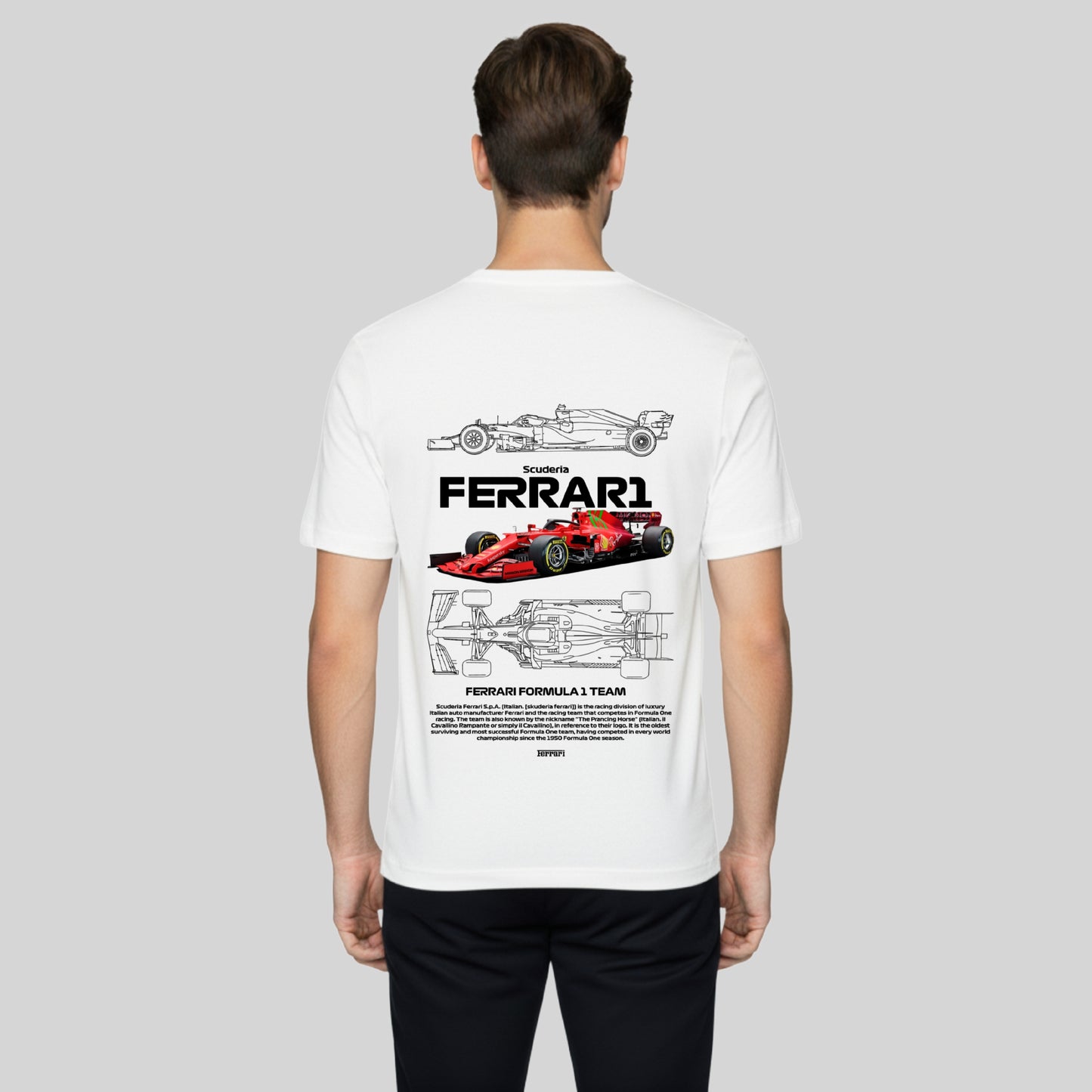 F1 Ferrari Design Scuderia Inspired T-Shirt