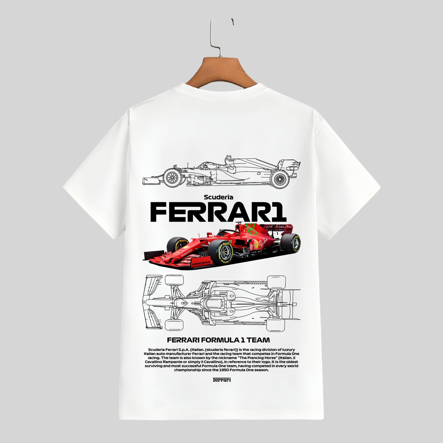 F1 Ferrari Design Scuderia Inspired T-Shirt