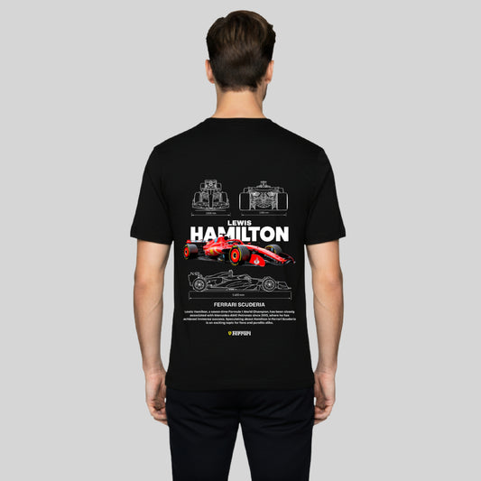 F1 Lewis Hamilton Design Ferrari Inspired T-Shirt