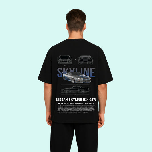 Nissan GT-R R34 Skyline Oversized T-Shirt