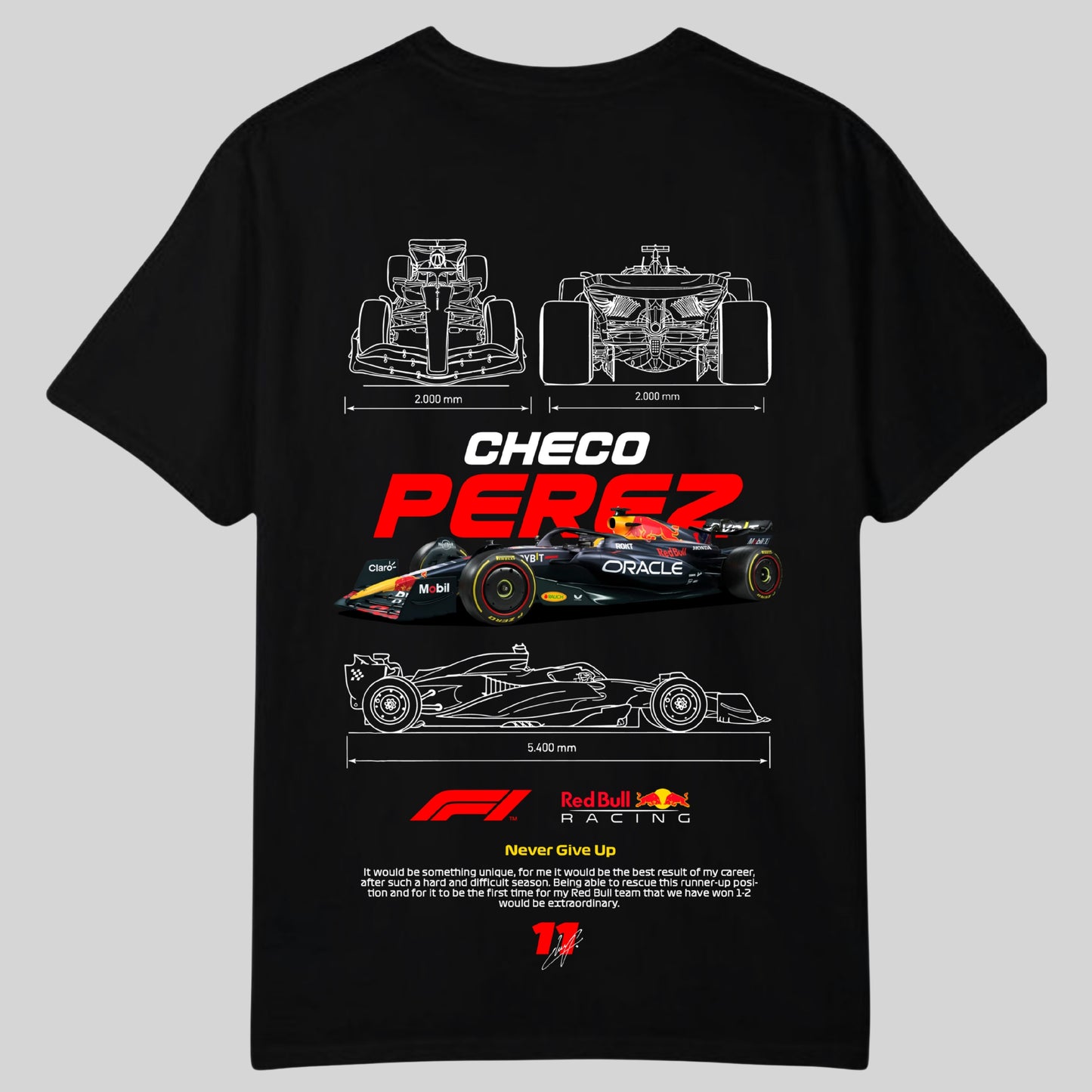 F1 Checo Pérez Design Red Bull Inspired T-Shirt