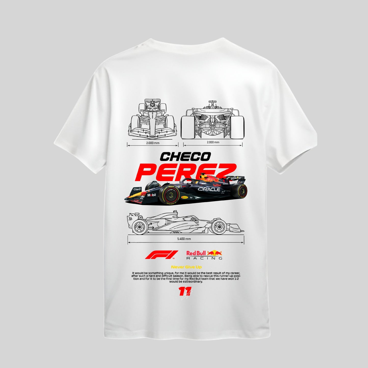 F1 Checo Pérez Design Red Bull Inspired T-Shirt